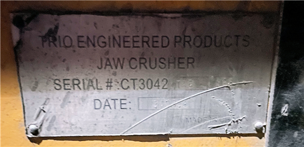 T R I O Engineered Products Ct3042 30" X 42" Jaw Crusher)